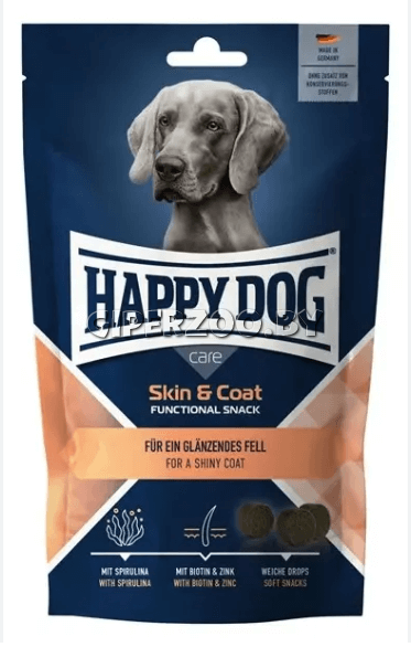 Happy Dog 61307 Care Snack Skin & Coat, 100 гр Happy Dog 61307 Care Snack Skin & Coat, 100 гр