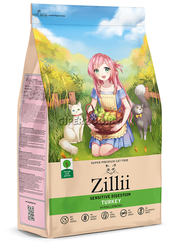 ZILLII Sensitive Digestion Cat (индейка),2кг ZILLII Sensitive Digestion Cat (индейка),2кг