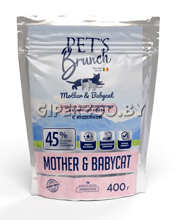 Pet's Brunch для котят и кормящих кошек (индейка), 400 гр Pet's Brunch для котят и кормящих кошек (индейка), 400 гр