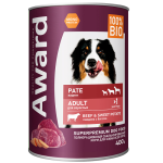AWARD Adult Dog (паштет из говядины с бататом), 400 гр