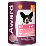 AWARD Adult Dog (паштет из индейки с черникой), 400 гр