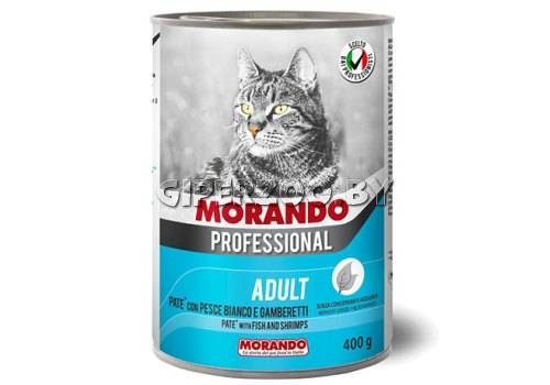 Morando Professional Adult паштет (рыба, креветка), 400 гр Morando Professional Adult паштет (рыба, креветка), 400 гр