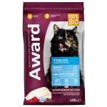 Award Sterilized Cat (белая рыба, семена льна), 400 гр