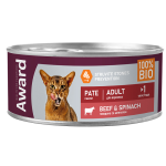 AWARD Adult Cat (паштет из говядины со шпинатом), 100 гр