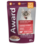 AWARD Indoor Big Cat (кусочки в соусе с говядиной), 85 гр