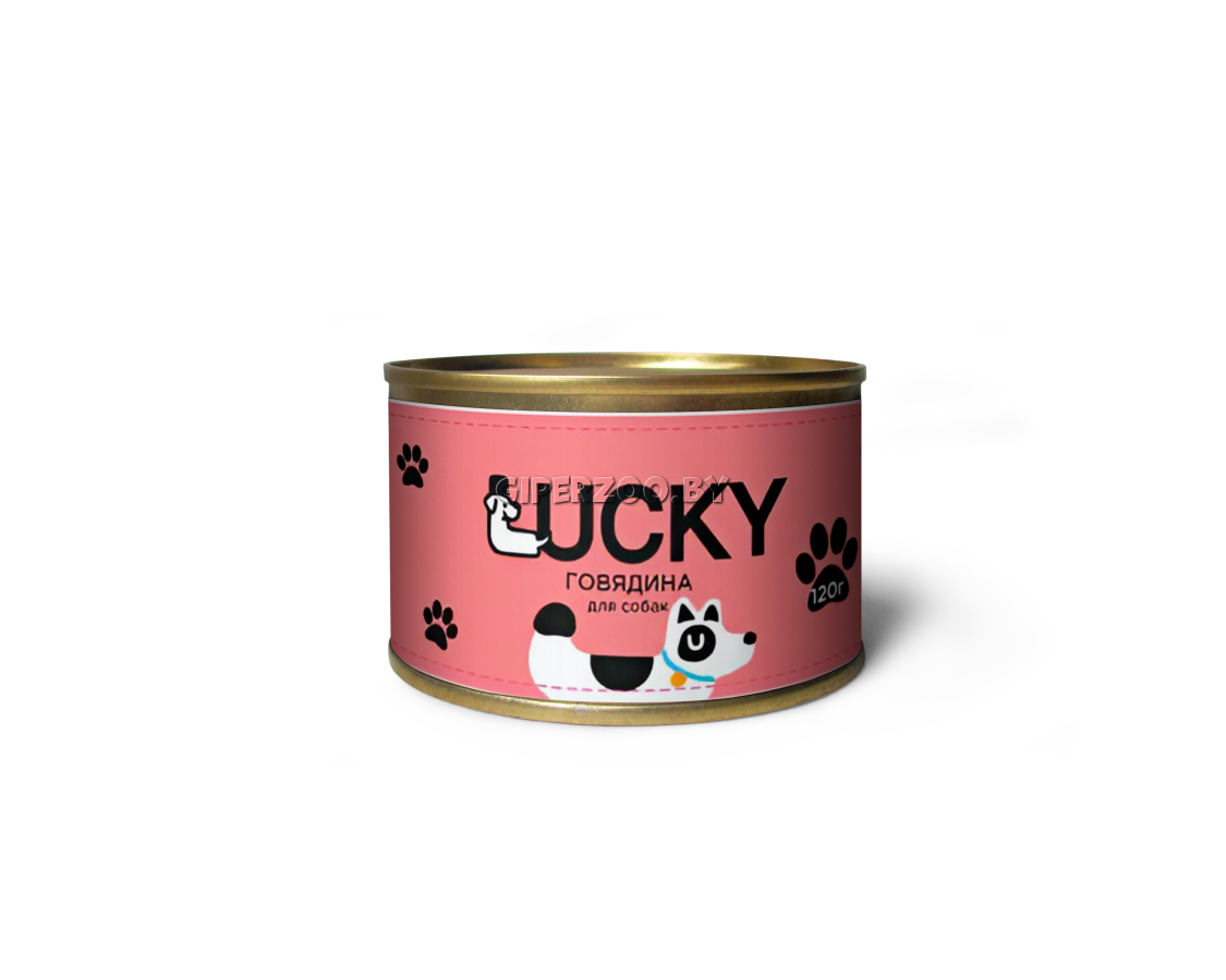 Консервы для собак Lucky с говядиной, 120 гр Консервы для собак Lucky с говядиной, 120 гр