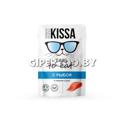 Корм для кошек Kissa с рыбой (соус), 75 гр Корм для кошек Kissa с рыбой (соус), 75 гр