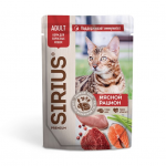 Sirius Premium Adult Мясной рацион (в соусе), 85гр