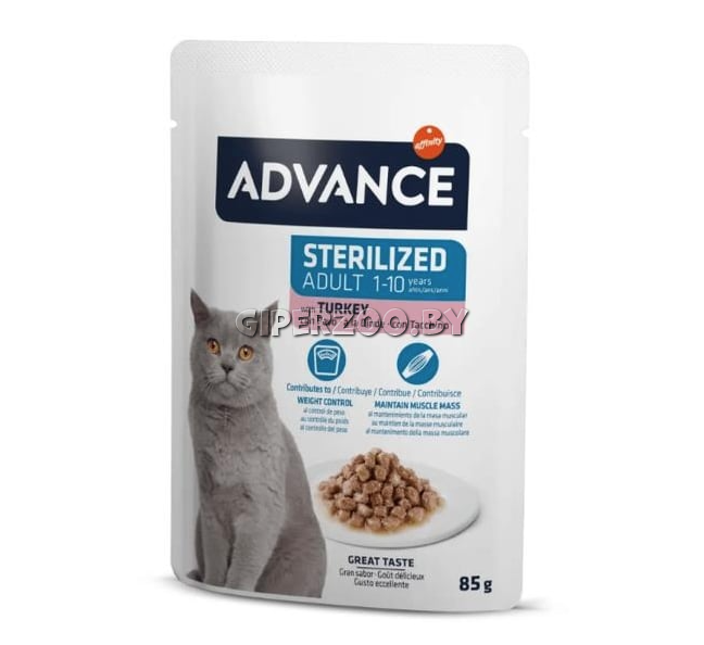 Advance Sterilized для стер. кошек(индейка), 85 гр Advance Sterilized для стер. кошек(индейка), 85 гр