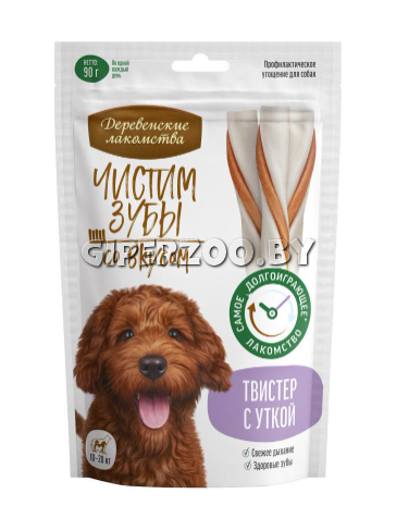 Деревенские лакомства Твистер с уткой, 100 гр Деревенские лакомства Твистер с уткой, 100 гр