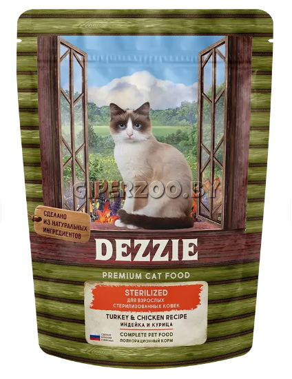 DEZZIE Sterilized (индейка, курица), 400 гр DEZZIE Sterilized (индейка, курица), 400 гр