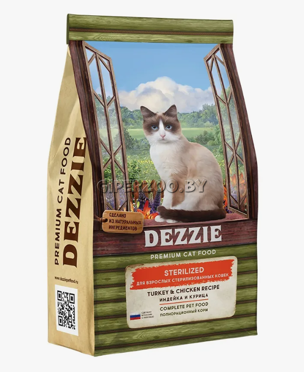 DEZZIE Sterilized (индейка, курица), 2 кг DEZZIE Sterilized (индейка, курица), 2 кг