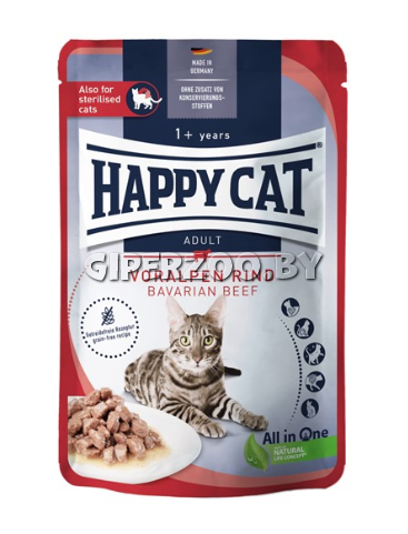 Happy cat Culinary кусочки в соусе (говядина), 85 гр Happy cat Culinary кусочки в соусе (говядина), 85 гр