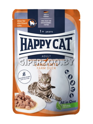 Happy cat Culinary кусочки в соусе (утка), 85 гр Happy cat Culinary кусочки в соусе (утка), 85 гр