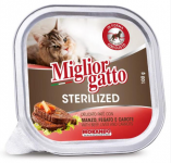 Miglior gatto Sterilized паштет (говядина, печень, морковь), 100 гр
