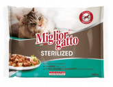 Miglior gatto Sterilized (лосось), 85 гр*4 шт