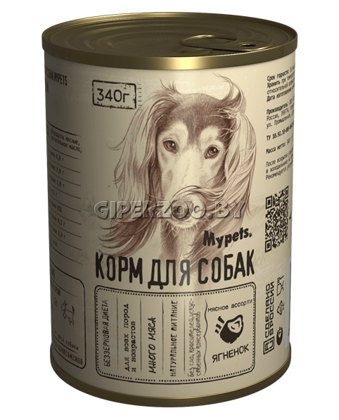 Mypets  Корм для собак(ягненок), 340 гр Mypets  Корм для собак(ягненок), 340 гр