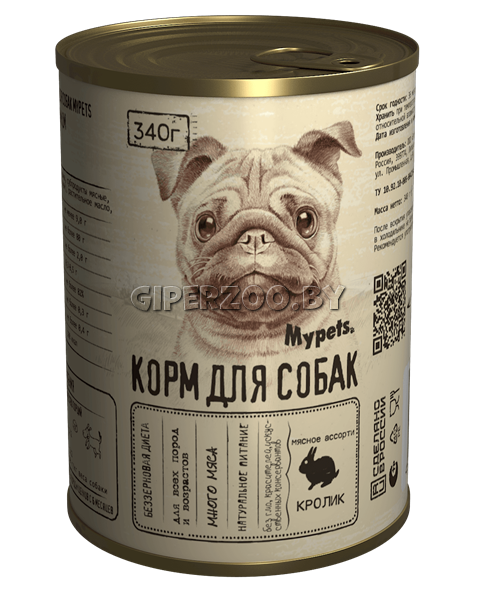 Mypets  Корм для собак(кролик), 340 гр Mypets  Корм для собак(кролик), 340 гр