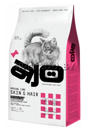 AJO Cat Skin Hair (лосось, индейка), 10 кг AJO Cat Skin Hair (лосось, индейка), 10 кг
