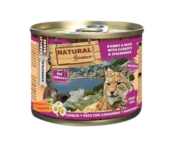 Natural Greatness (кролик, утка, морковь), 185 гр Natural Greatness (кролик, утка, морковь), 185 гр