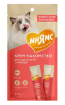Мнямс Крем-лакомство для кошек с тунцом и креветками, 4*15 гр