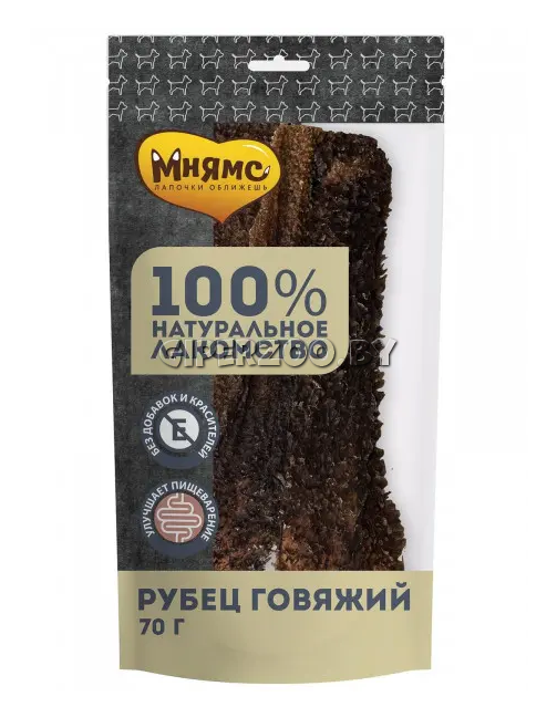 Мнямс лакомство для собак Рубец говяжий, 70 г Мнямс лакомство для собак Рубец говяжий, 70 г