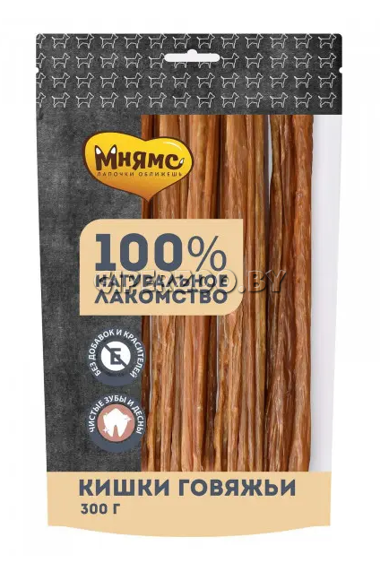 Мнямс лакомство для собак Кишки говяжьи, 300 г Мнямс лакомство для собак Кишки говяжьи, 300 г