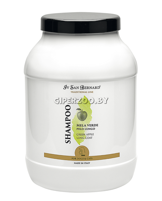 Шампунь Iv San Bernard Green Apple для длинной шерсти,3 л Шампунь Iv San Bernard Green Apple для длинной шерсти,3 л