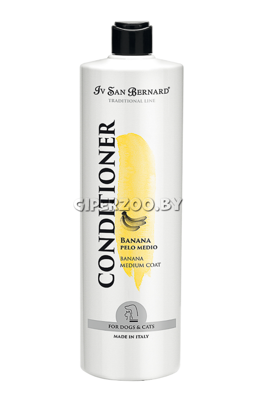 Кондиционер Iv San Bernard Banana для шерсти средней длины, 1 л Кондиционер Iv San Bernard Banana для шерсти средней длины, 1 л