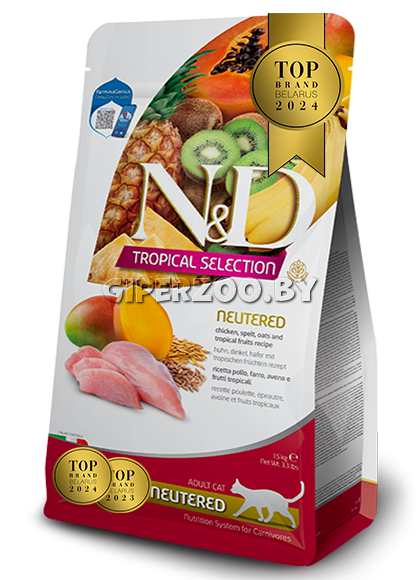 Farmina N&D Tropical Selection Neutered (курица), 1,5 кг Farmina N&D Tropical Selection Neutered (курица), 1,5 кг