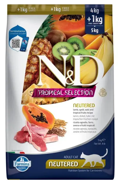 Farmina N&D Tropical Selection Neutered (ягненок), 5 кг Farmina N&D Tropical Selection Neutered (ягненок), 5 кг