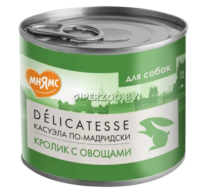 Мнямс Delicatesse паштет (кролик, овощи), 200 гр Мнямс Delicatesse паштет (кролик, овощи), 200 гр