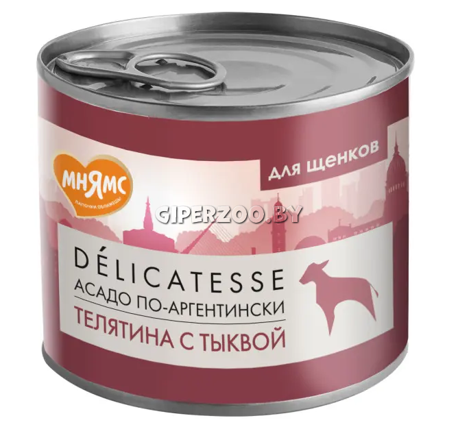 Мнямс Delicatesse паштет (телятина, тыква), 200 гр Мнямс Delicatesse паштет (телятина, тыква), 200 гр