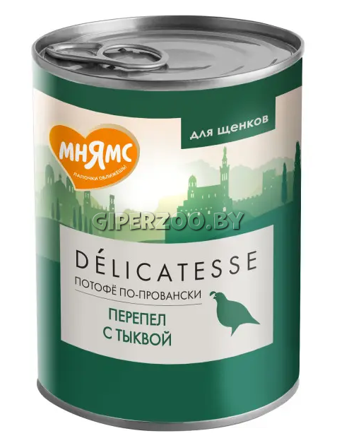 Мнямс Delicatesse паштет (перепёлка, тыква), 400 гр Мнямс Delicatesse паштет (перепёлка, тыква), 400 гр