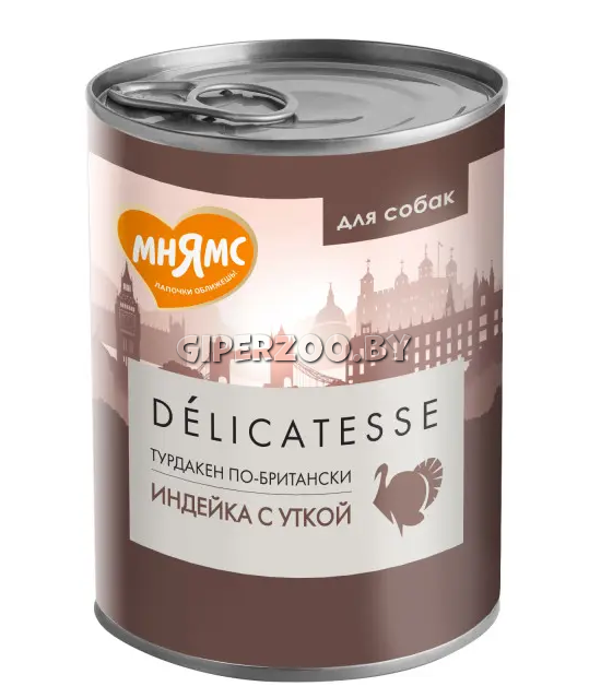 Мнямс Delicatesse паштет (индейка, утка), 400 гр Мнямс Delicatesse паштет (индейка, утка), 400 гр