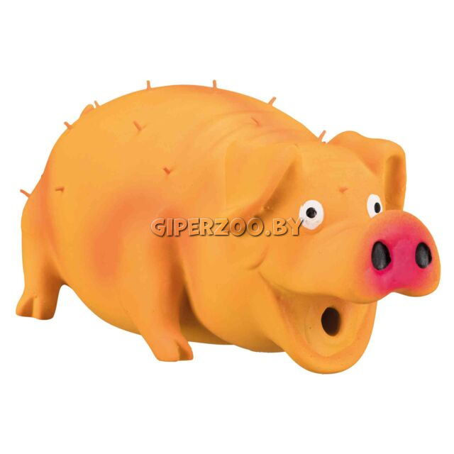 Игрушка TRIXIE Свинка со щетиной с пищалкой, 21 см Игрушка TRIXIE Свинка со щетиной с пищалкой, 21 см
