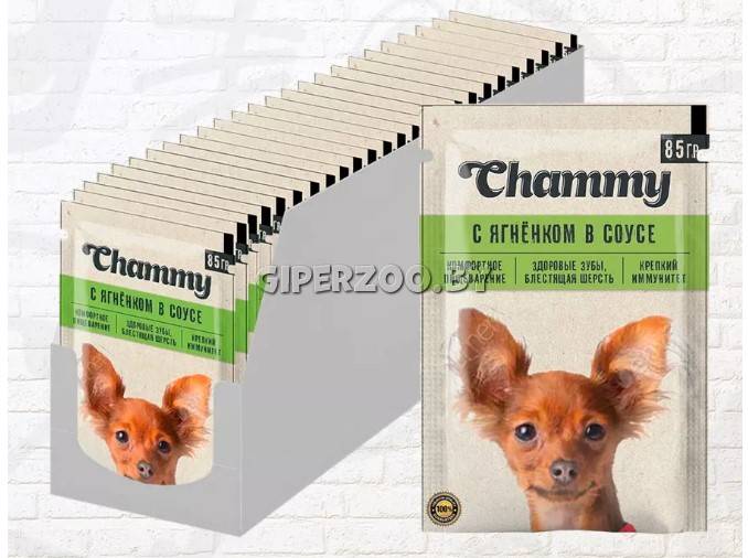 Chammy для собак (ягненок в соусе), 85 гр*25 шт Chammy для собак (ягненок в соусе), 85 гр*25 шт