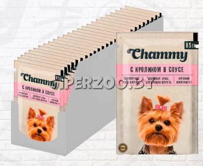 Chammy для собак (кролик в соусе), 85 гр*25 шт Chammy для собак (кролик в соусе), 85 гр*25 шт