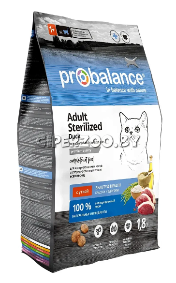 ProBalance Cat Sterilized (утка), 1,8 кг ProBalance Cat Sterilized (утка), 1,8 кг
