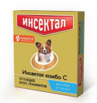 Капли Инсектал Комбо С для собак 1-4 кг от блох и клещей, 1 пипетка