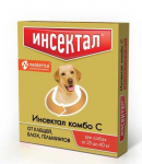 Капли Инсектал Комбо С для собак 25-40 кг от блох и клещей, 1 пипетка