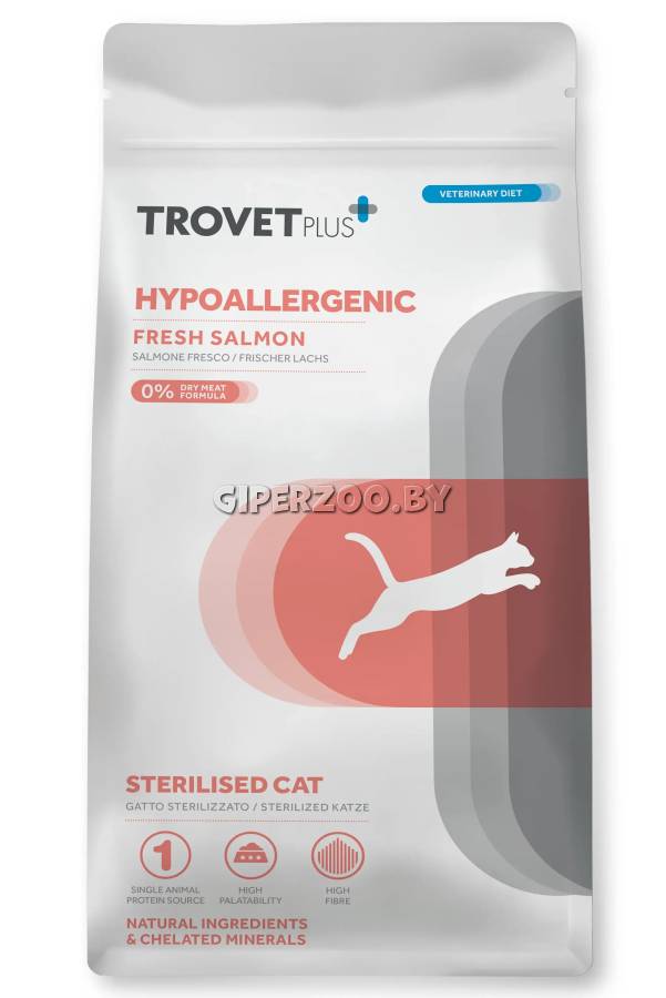 Trovet Plus Sterilised Cat Hypoallergenic (лосось), 1,2 кг Trovet Plus Sterilised Cat Hypoallergenic (лосось), 1,2 кг