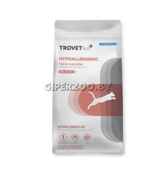 Trovet Plus Sterilised Cat Hypoallergenic (лосось), 2,5 кг Trovet Plus Sterilised Cat Hypoallergenic (лосось), 2,5 кг