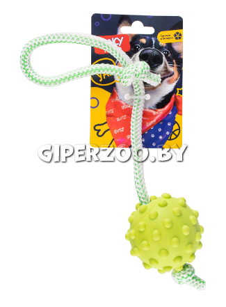 Fancy pets Игрушка Мячик на веревке, 8,5 см Fancy pets Игрушка Мячик на веревке, 8,5 см