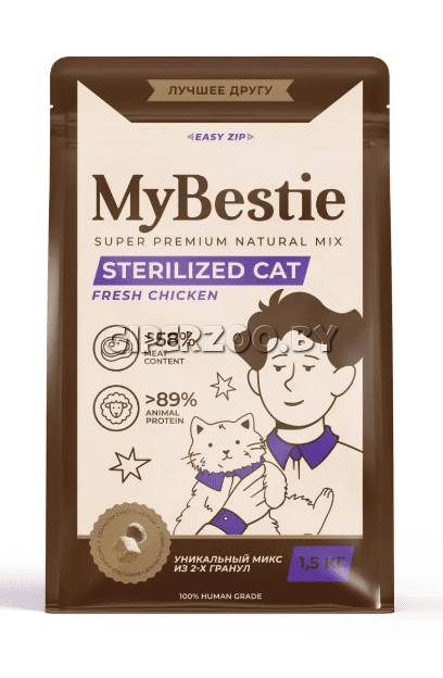MyBestie Sterilized Cat (курица), 1,5 кг MyBestie Sterilized Cat (курица), 1,5 кг