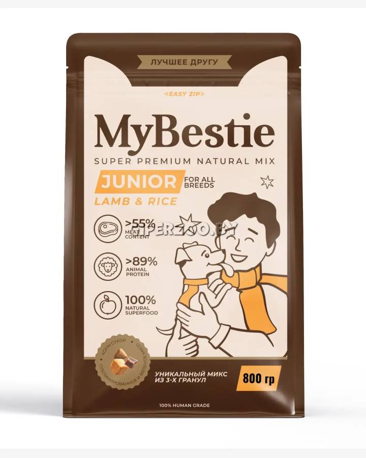 MyBestie Junior Puppy (ягненок, рис), 800 гр MyBestie Junior Puppy (ягненок, рис), 800 гр