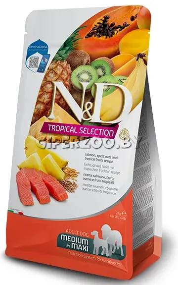 Farmina N&D Tropical Selection Medium Maxi Dog Salmon (лосось), 10 кг Farmina N&D Tropical Selection Medium Maxi Dog Salmon (лосось), 10 кг