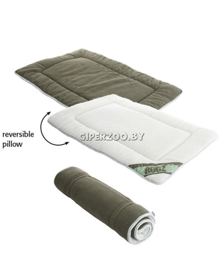 Плюшевая лежанка для собак Lounge Pod Mat Olive/Cream M Плюшевая лежанка для собак Lounge Pod Mat Olive/Cream M