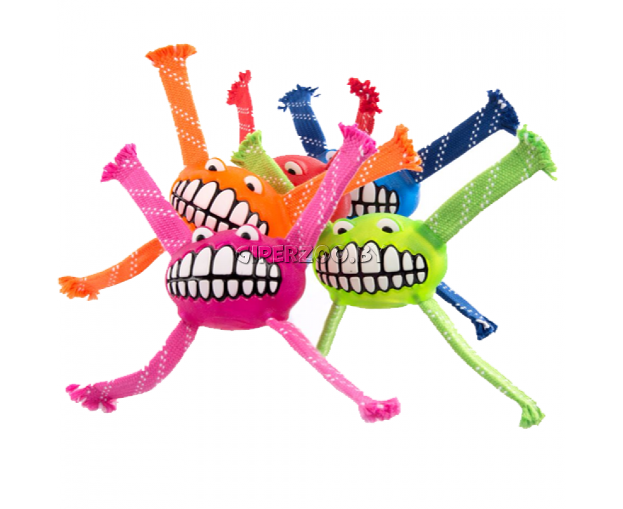 Rogz Grinz Flossy игрушка для собак с пищалкой (голубая), L Rogz Grinz Flossy игрушка для собак с пищалкой (голубая), L