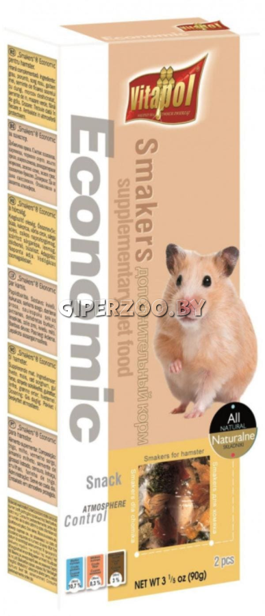 Vitapol Smakers Economic зерновые палочки для хомяков, 2*90 гр Vitapol Smakers Economic зерновые палочки для хомяков, 2*90 гр